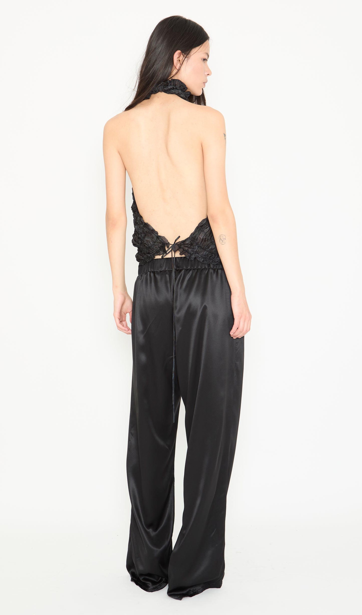 Smocked Silk Top