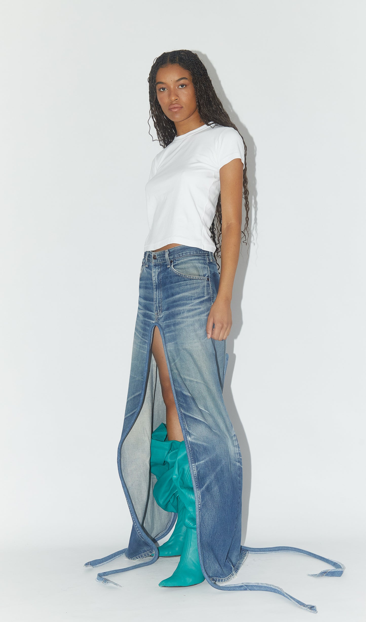 Piped Maxi Skirt
