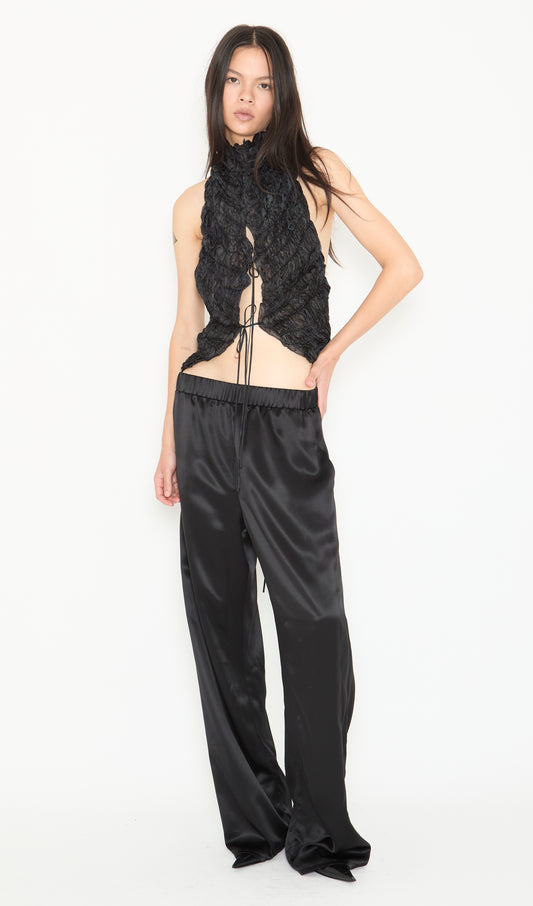 Smocked Silk Top