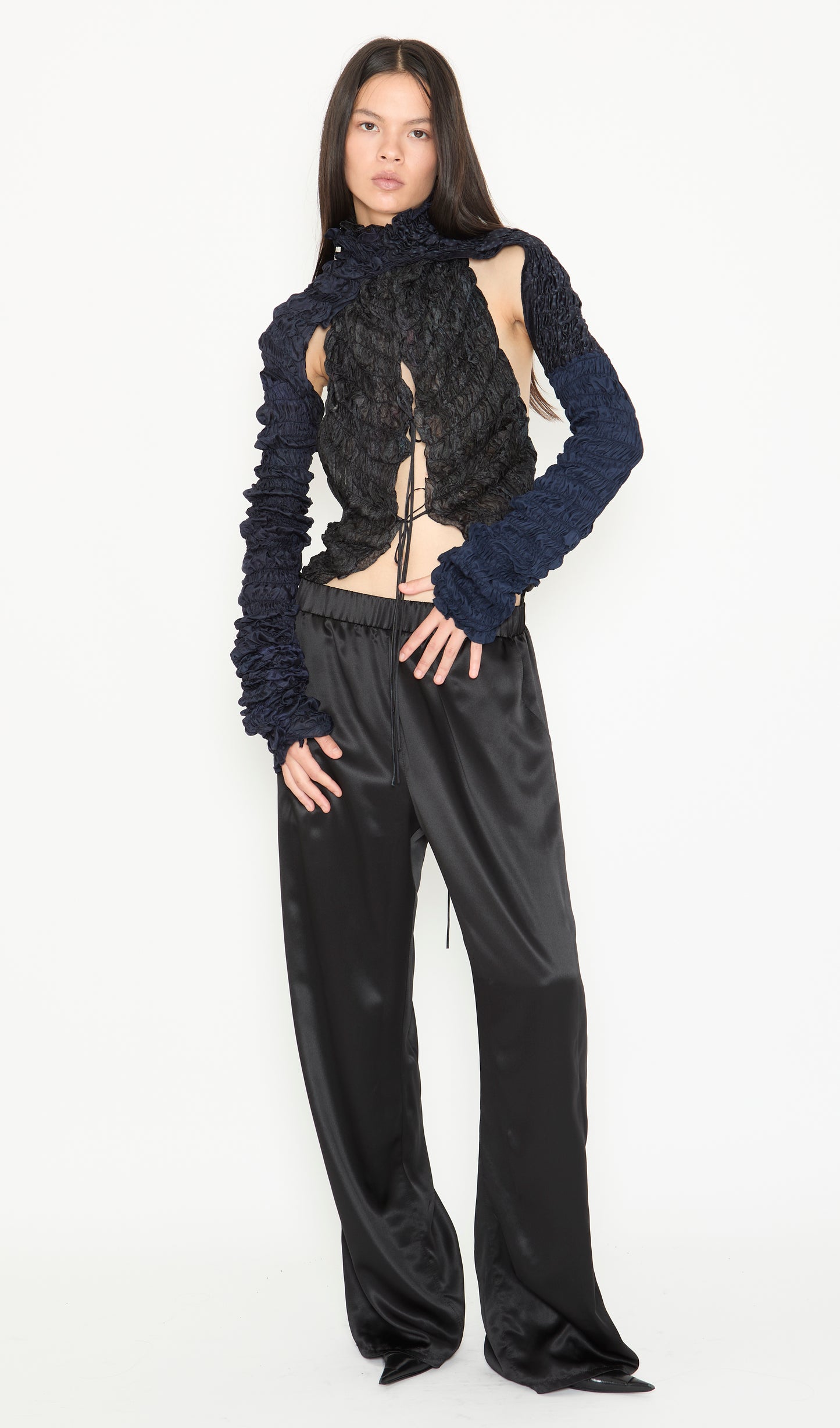 Smocked Silk Sleeves
