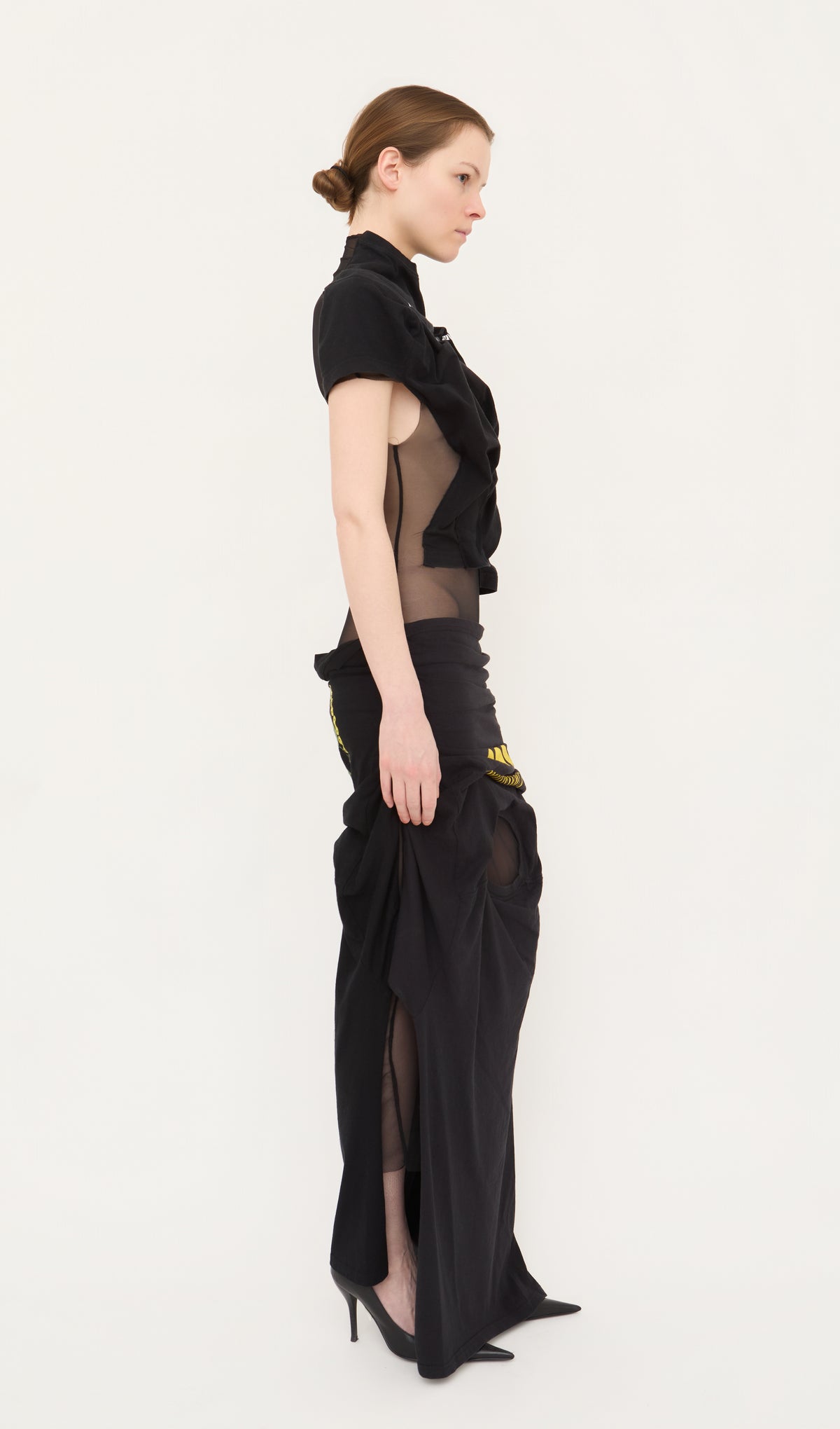 Draped TS Mesh Dress