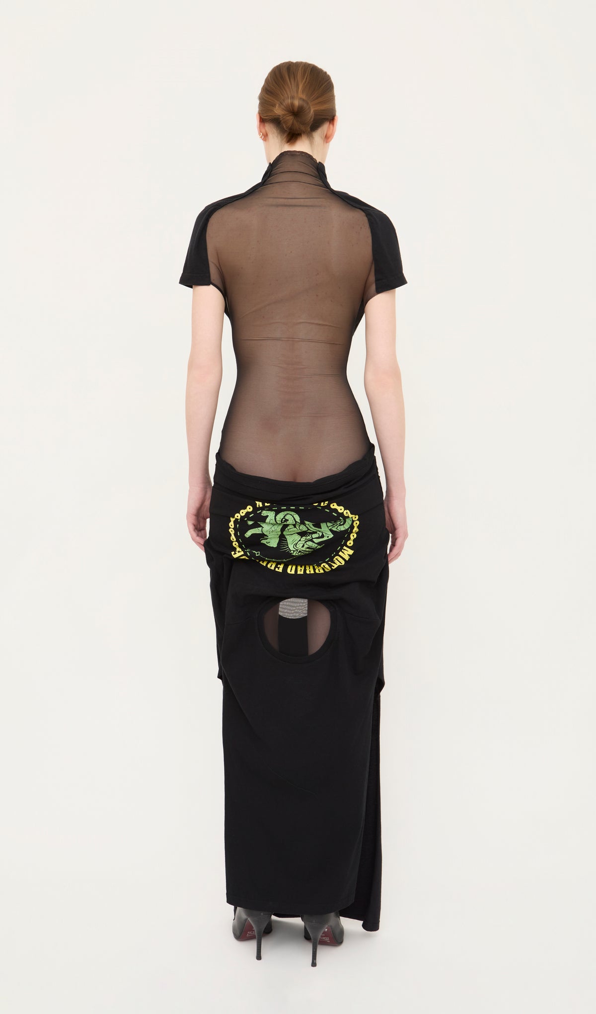 Draped TS Mesh Dress