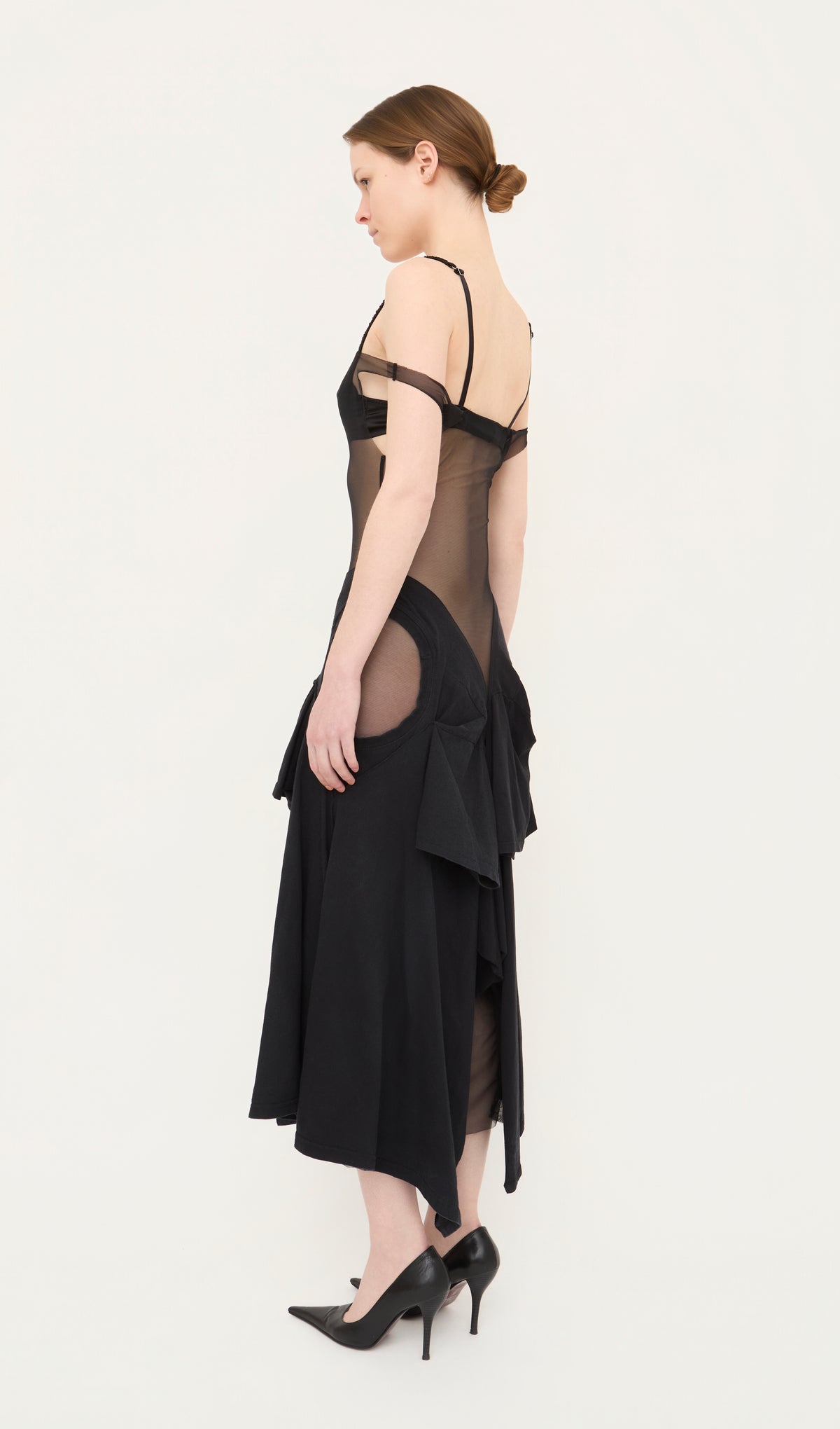 Off-Shoulder TS Mesh Dress