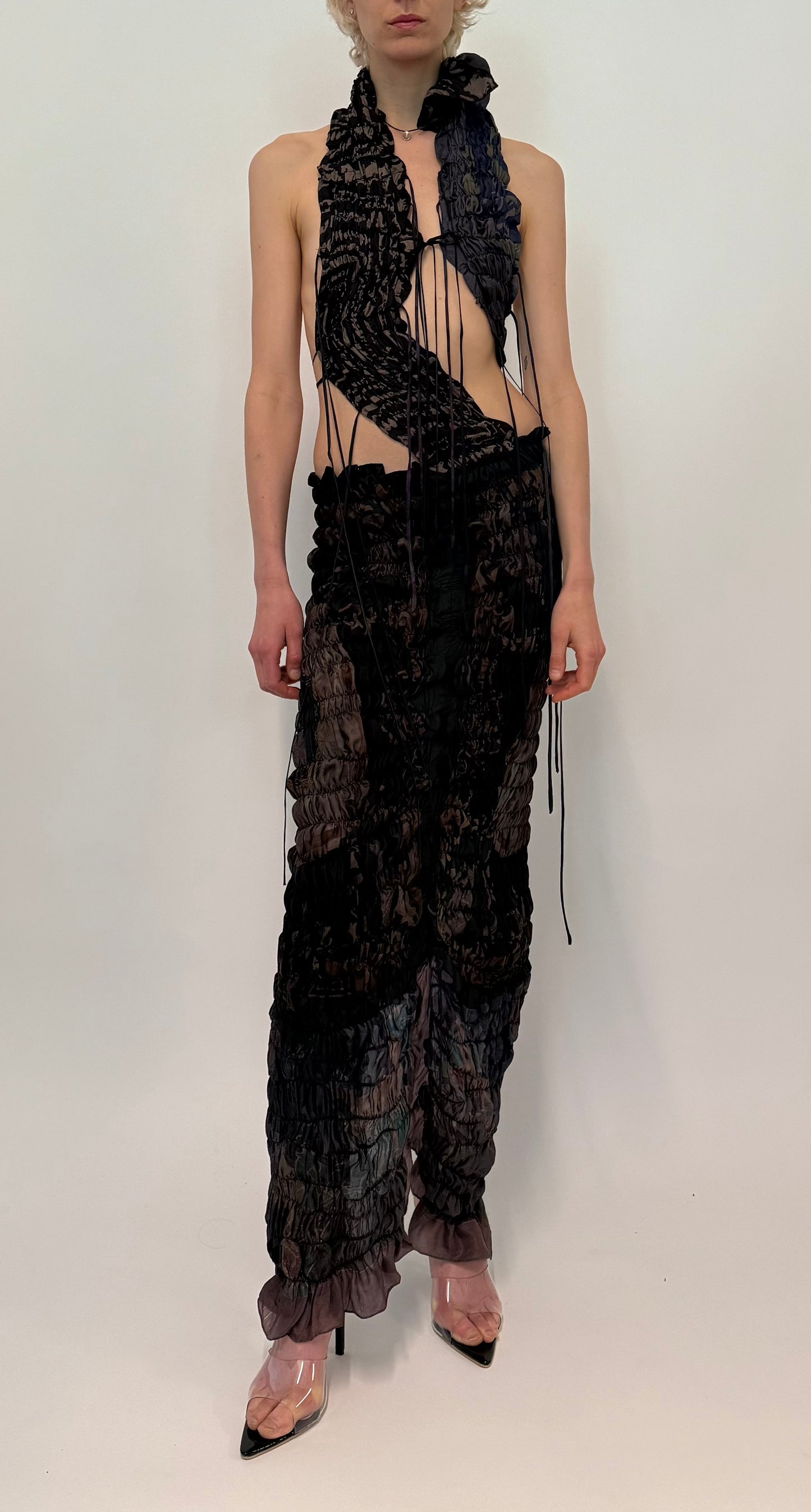 Smocked Silk Dress