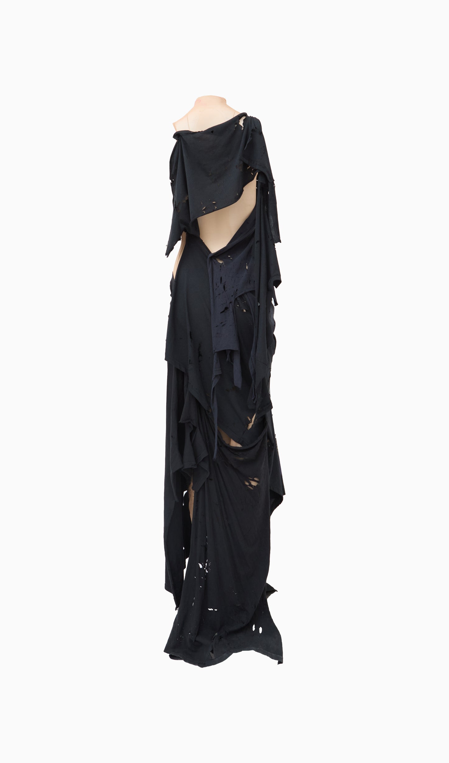 Distressed TS & Mesh Dress